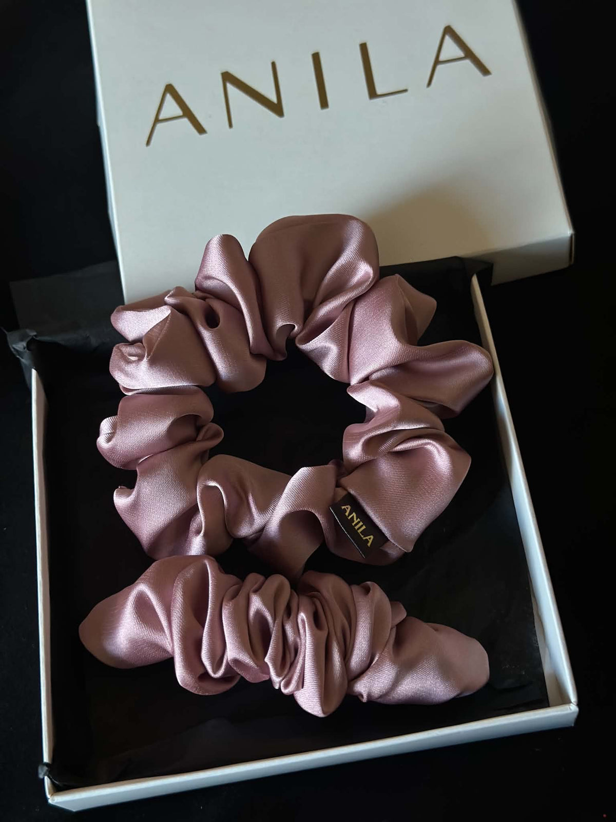BEIGE ROSE ARMANI šilko plaukų gumytė ir segtukas